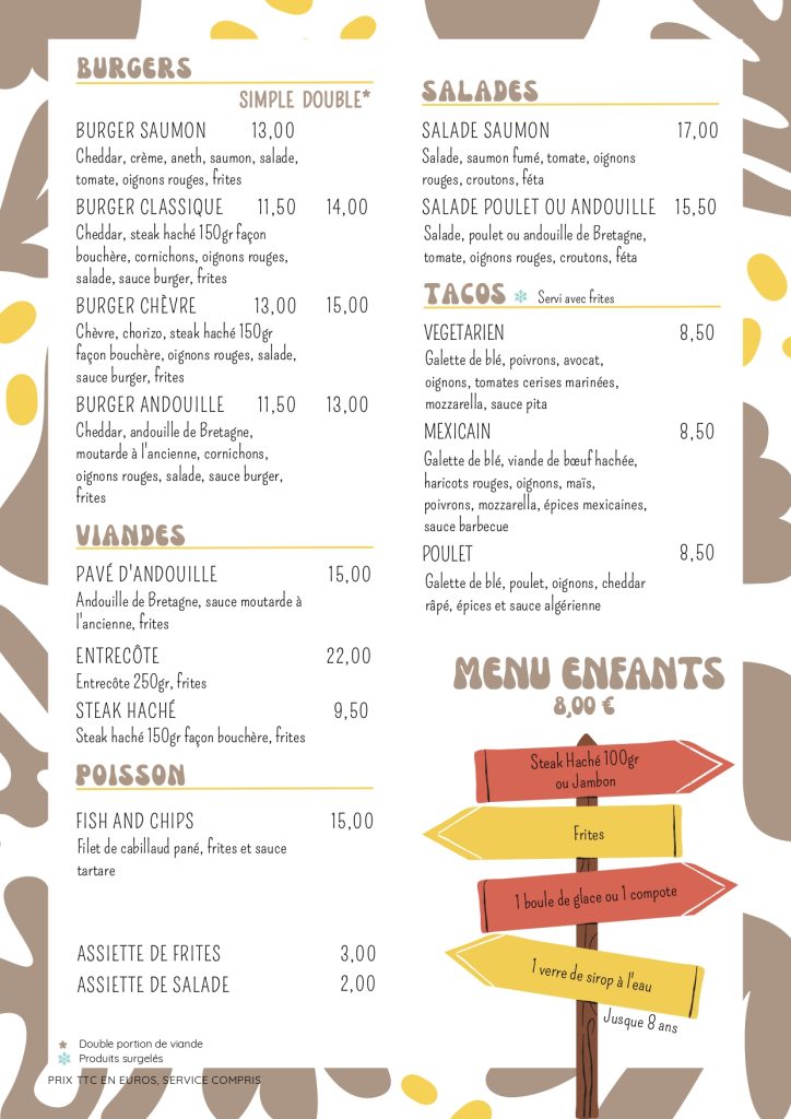 notre offre burgers et snacking